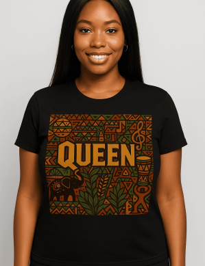 T Shirt Round Neck - Tribal Queen