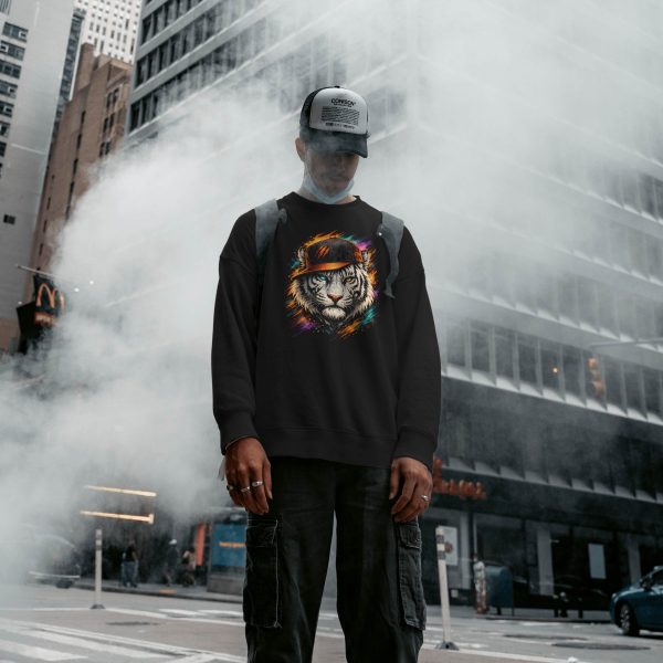 Streetwear Apparel Neck Tag Design - Cool Tiger